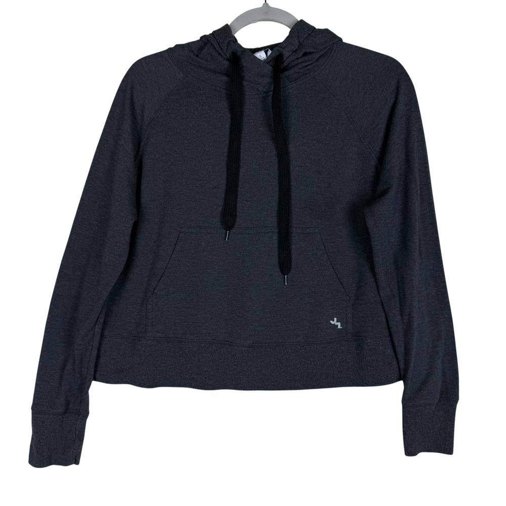 Joy Lab Hoodie Womens Small Gray Modal Blend Pullover Kangaroo Pocket Knit